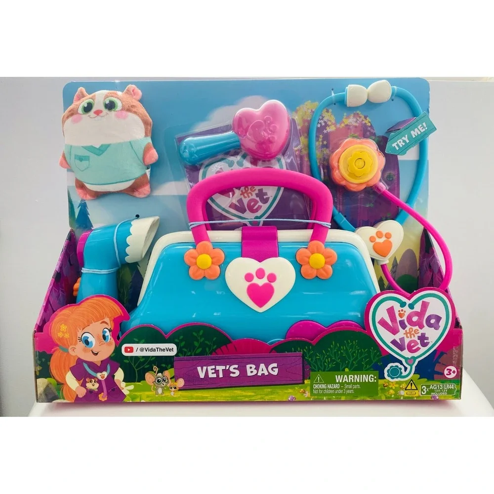 Kids Toys Vida the Vet, Vet's Bag with 5 Veterinary Doctor Kit Accessories
